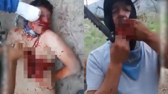 超閲覧注意 メキシコギャングが心臓を食べて笑う超グロ動画 閲覧注意グロ動画 衝撃映像のソルカブ