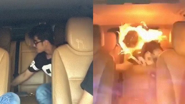 動画 車でシンナー吸って火だるまになってしまう 閲覧注意グロ動画 衝撃映像のソルカブ