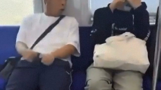 JR電車内で少女視姦するおっさんがパンツオナニー。この顏はきっとイッてる。 | 閲覧注意グロ動画・衝撃映像のソルカブ