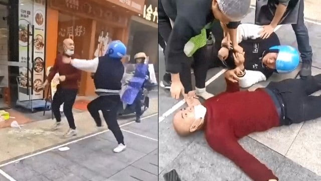 「喧嘩に負けて勝負に勝つ」中国人男性の処世術が完全に当たり屋のスキーム…  |  閲覧注意グロ動画・衝撃映像のソルカブ