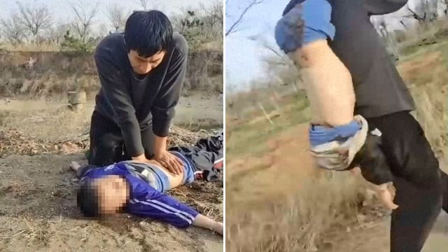 【閲覧注意】溺れた息子を救助する父親「頼む、助かってくれ…」（中国）  |  閲覧注意グロ動画・衝撃映像のソルカブ