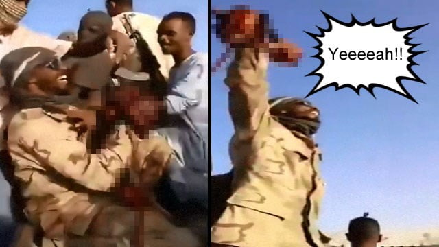 【閲覧注意】破壊と殺戮の申し子「ジャンジャウィード」臓器を掲げ支持にご満悦。  |  閲覧注意グロ動画・衝撃映像のソルカブ
