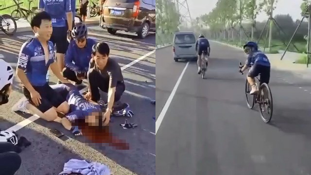 【閲覧注意】父親に「無理させられた」ツーリング中の小６男児が車に撥ねられる。 | 閲覧注意グロ動画・衝撃映像のソルカブ