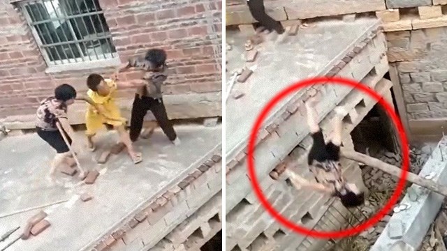 【動画】兄弟喧嘩を “女の力” で止めようとした兄の妻が頭から転落。残念でした…  |  閲覧注意グロ動画・衝撃映像のソルカブ