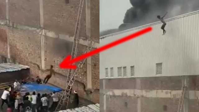 【動画】赤の他人を信じて火事場から飛び降りた男性の運命や如何に… | 閲覧注意グロ動画・衝撃映像のソルカブ
